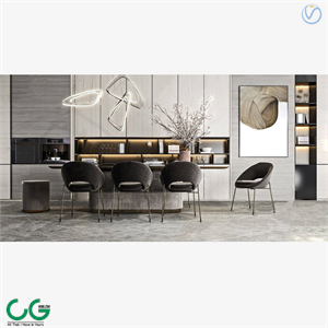 modern dining table chair 3d model